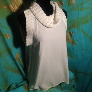 ELIZABETH & JAMES SILK SLEEVELESS TOP
